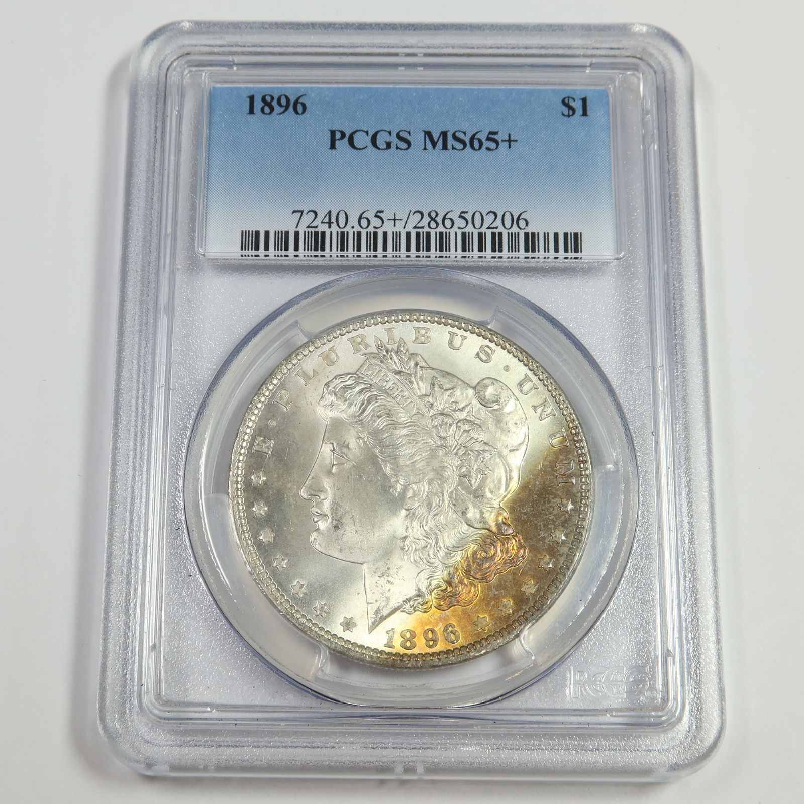 1896 P PCGS MS65 Pl - Td Silver Morgan Dollar $1 Coin
