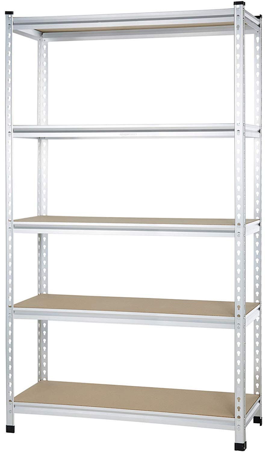 【新着商品】アルミニウム製 プレスボード棚 約122×46×183cm ダブルポスト 耐久性あり ストレージユニット AMBS05 シェルフ 5