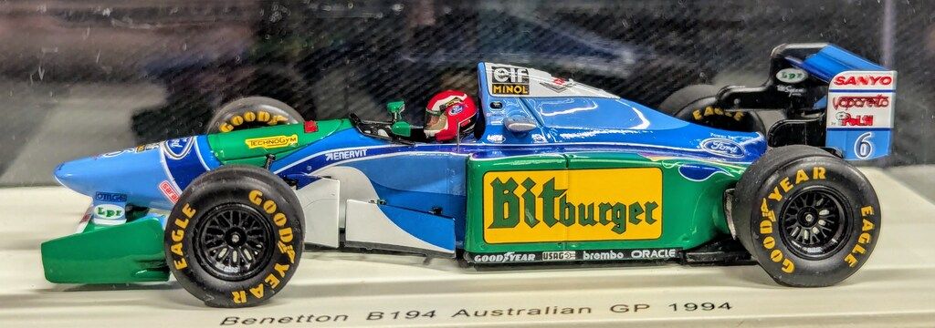 Spark model 1/43 Benetton B194 No.6 Australian GP 1994 Johnny Herbert S4484