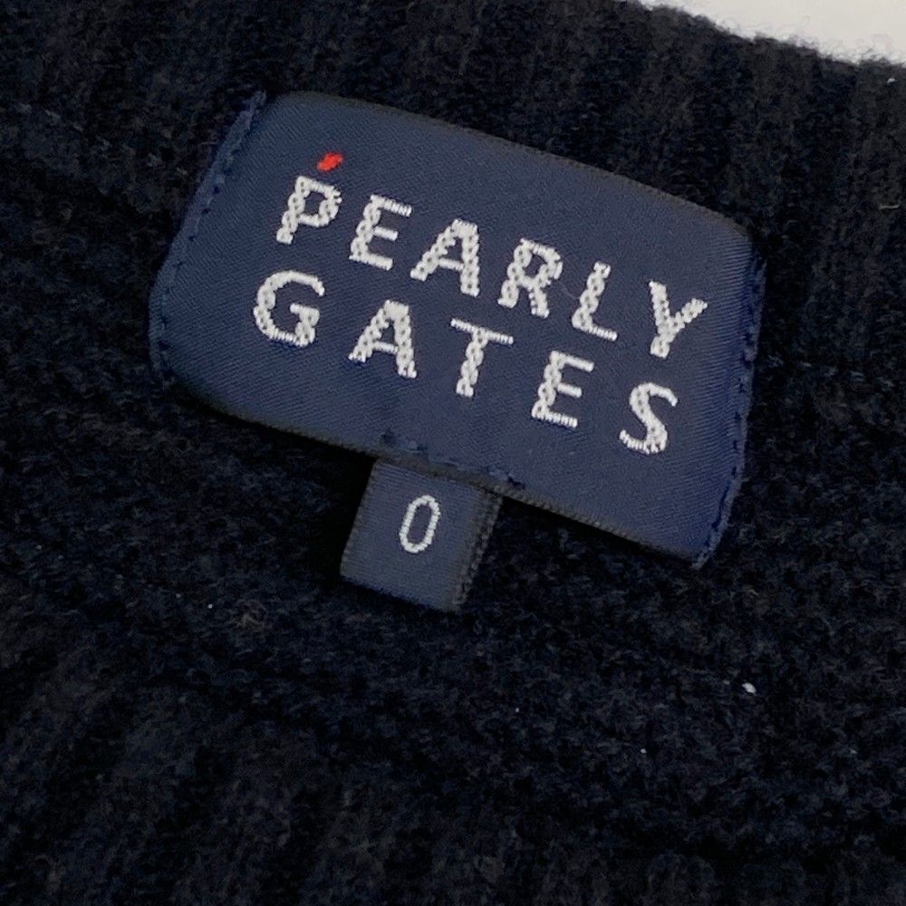 サイズ：0 PEARLY GATES パーリーゲイツ ウール混 クルーネック ニット