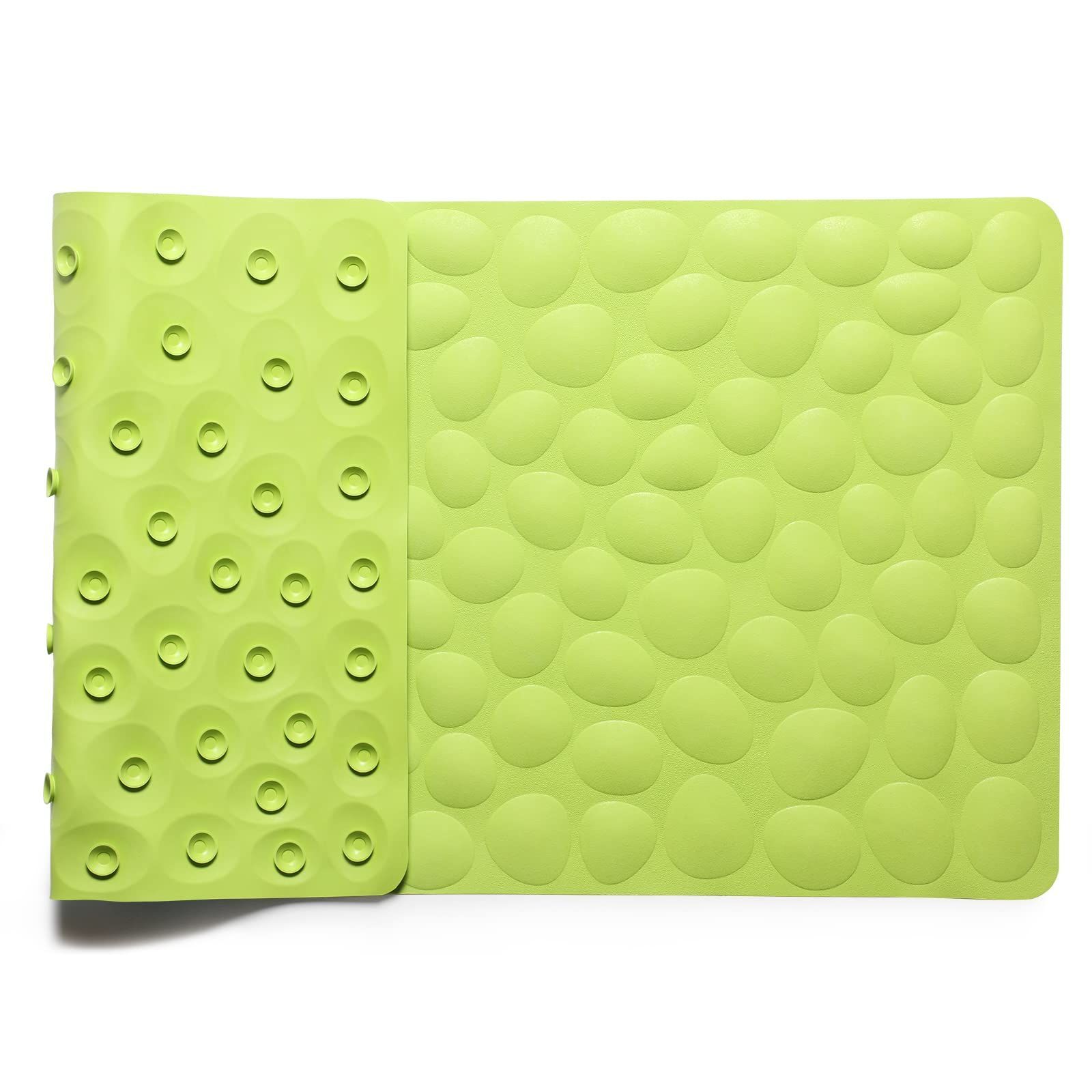 ストーン柄 天然ゴム製 浴槽 お風呂マット すべり止めマット 介護 転倒防止 お風呂 吸盤付き 柔らかい IRETION グリーン