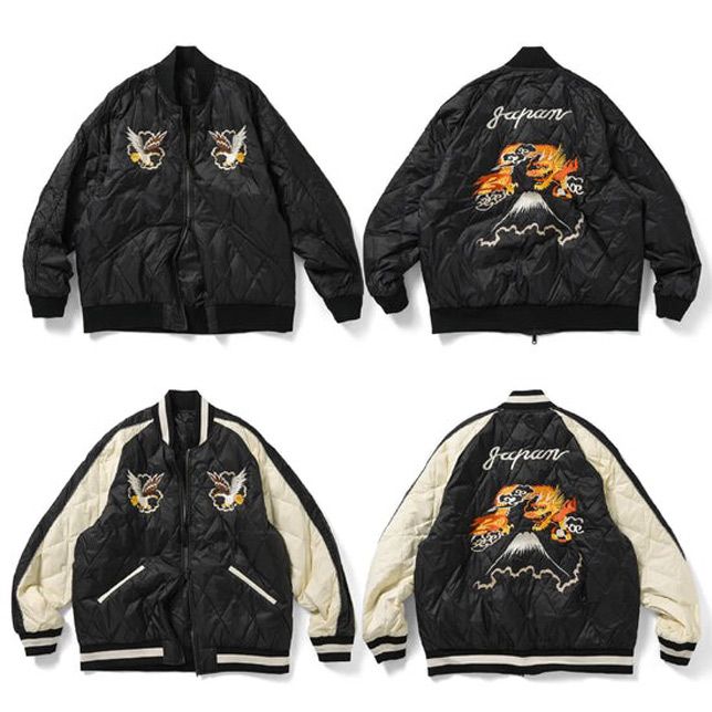 タイオン ダウン メンズ レディース 体温 ジャパン リバーシブル スカジャン ダウンジャケット ユニセックス TAION-JK04JS-N1