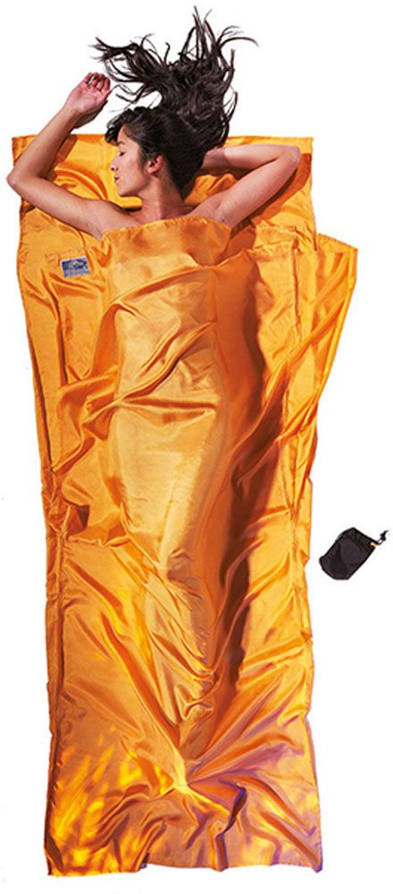 コクーン トラベルシーツ シルク サンセットオレンジ コクーン シルク