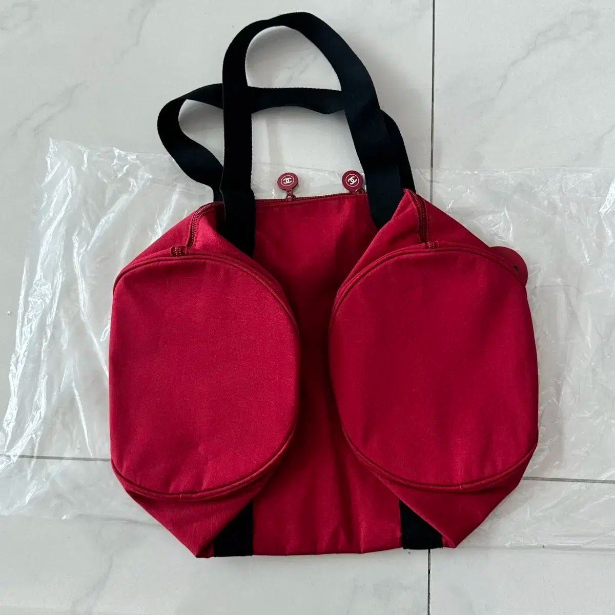 【新品】最新NEW YORK CHANEL ボストンバッグ 赤×黒 今季は赤が可愛い♡CHANEL ミニボストンバッグ (CHANEL&frasl;ショルダー