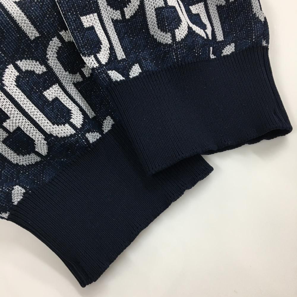 【美品】PEARLY GATESパーリーゲイツ ニット　ネイビー　6（XL） 美品】PEARLY GATESパーリーゲイツ ニット ネイビー 6（XL