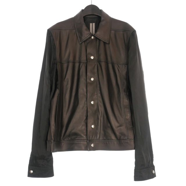 リックオウエンス Rick Owens 20SS 袖切替 レザージャケット ブルゾン