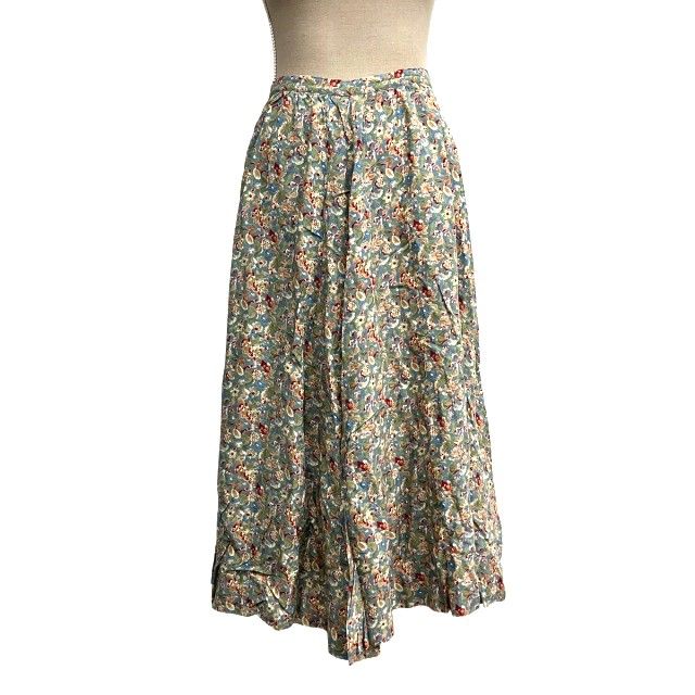 ⚠️確認用⚠️美品！インゲボルグ　花柄　ロングスカート インゲボルグ INGEBORG スカート ロング 花柄 フラワー 青