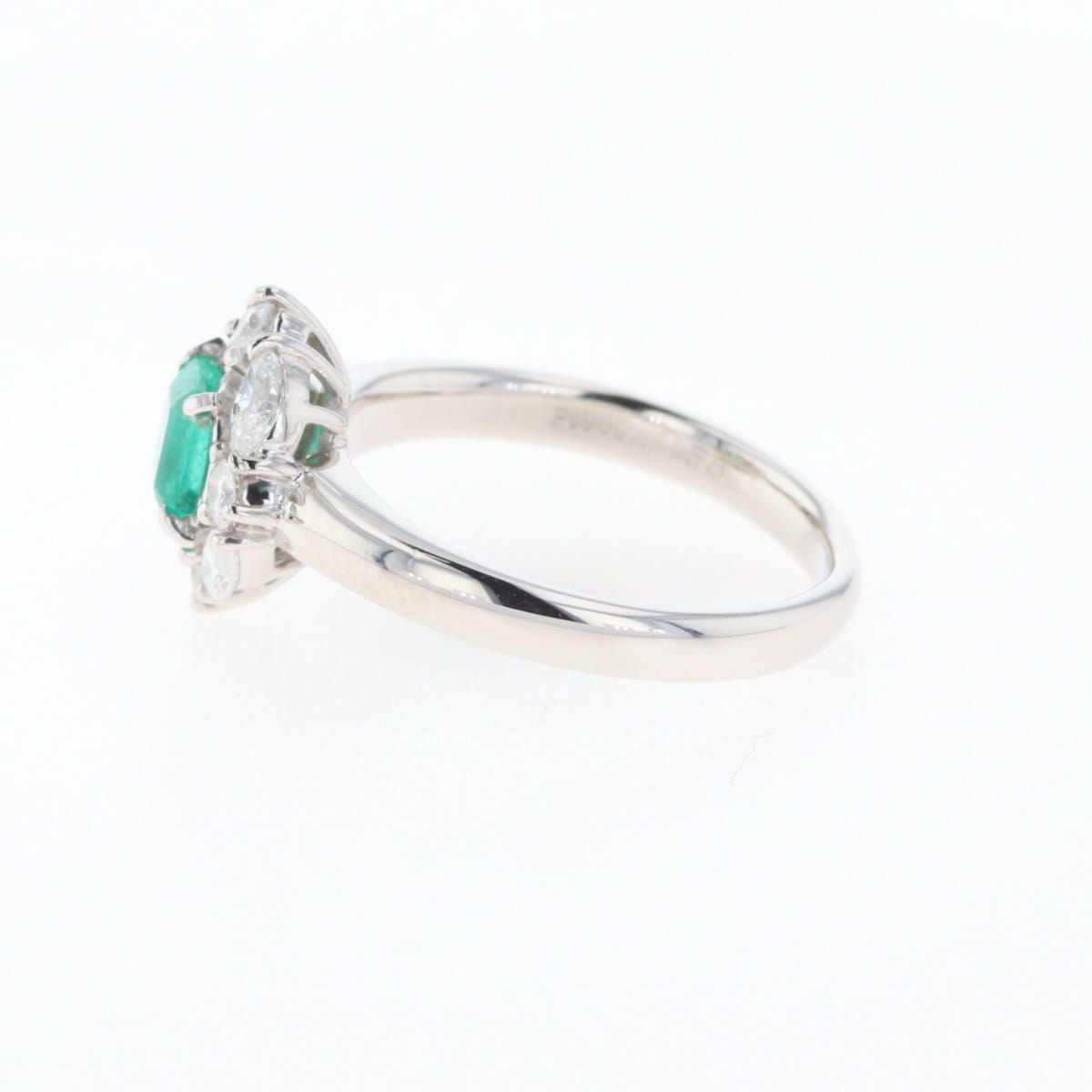 エメラルド デザインリング 12号 Pt900