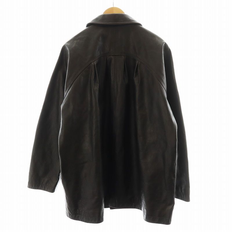 インカミング ENCOMING BACK PLEATED BLOUSON レザージャケット 革