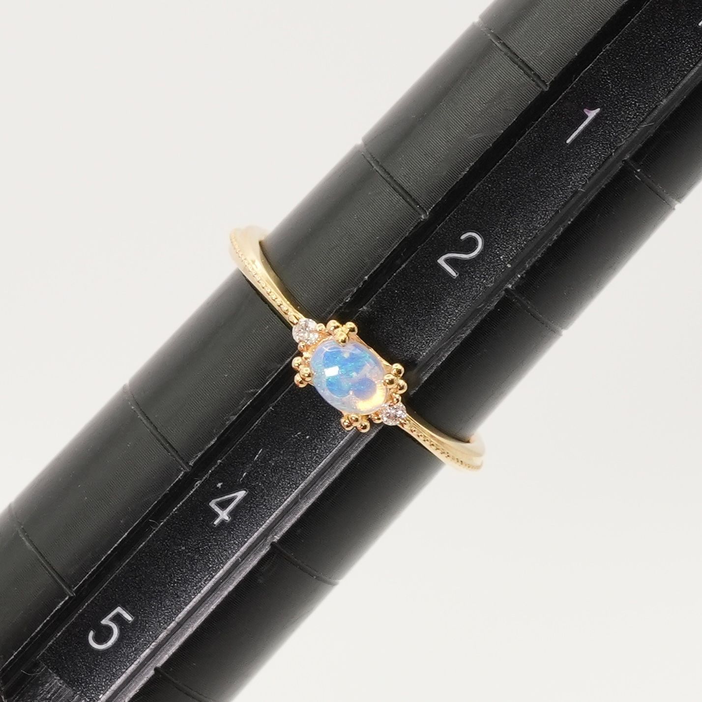 美品 アガット オパール×ダイヤモンド K18 リング /24-3495S - メルカリ 