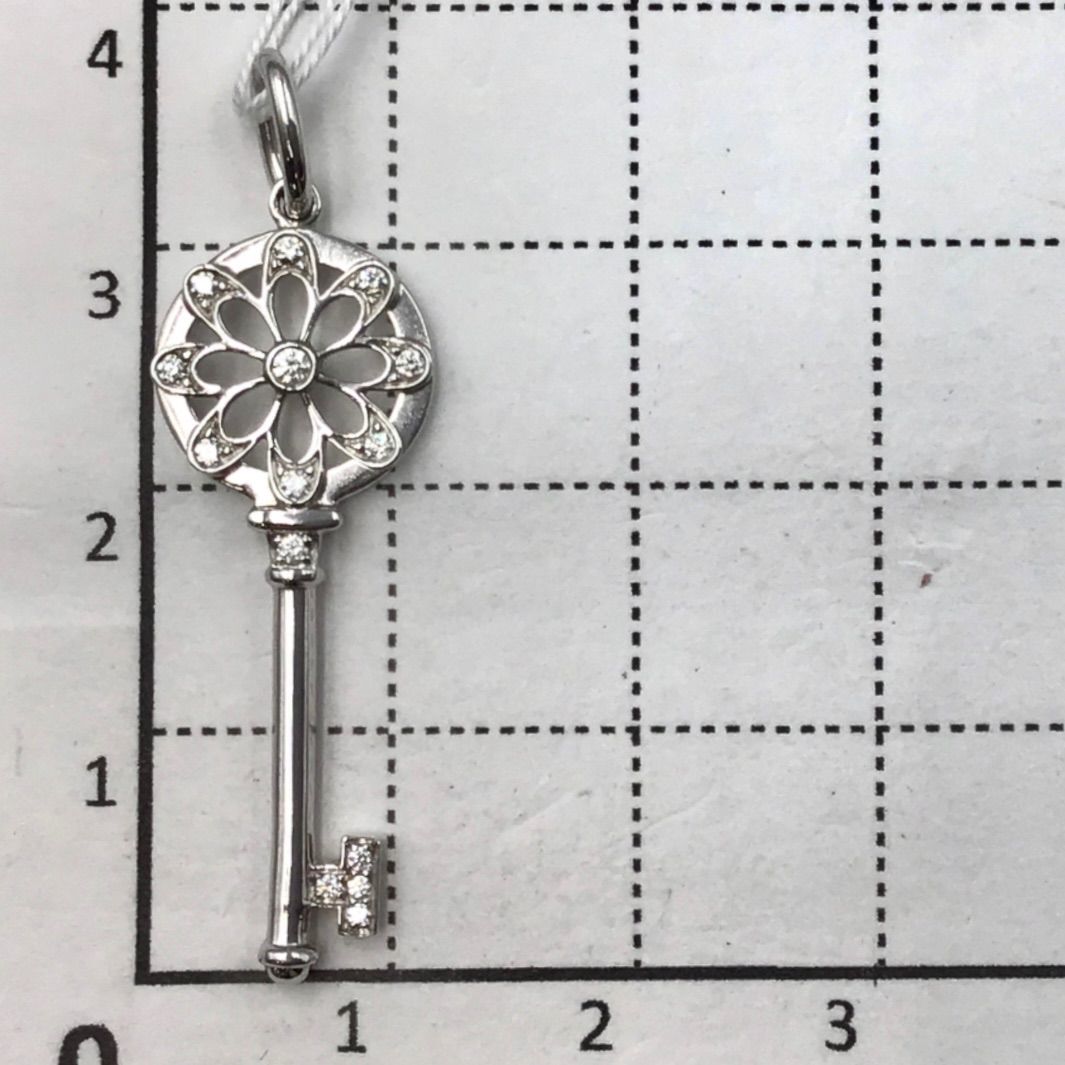 ティファニー TIFFANY＆CO フローラルキー　ダイヤモンド 18KWG ティファニー TIFFANY＆CO フローラルキーダイヤモンド 18KWG