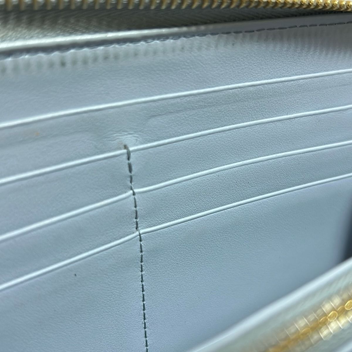 ブルーグレー ラウンドファスナー