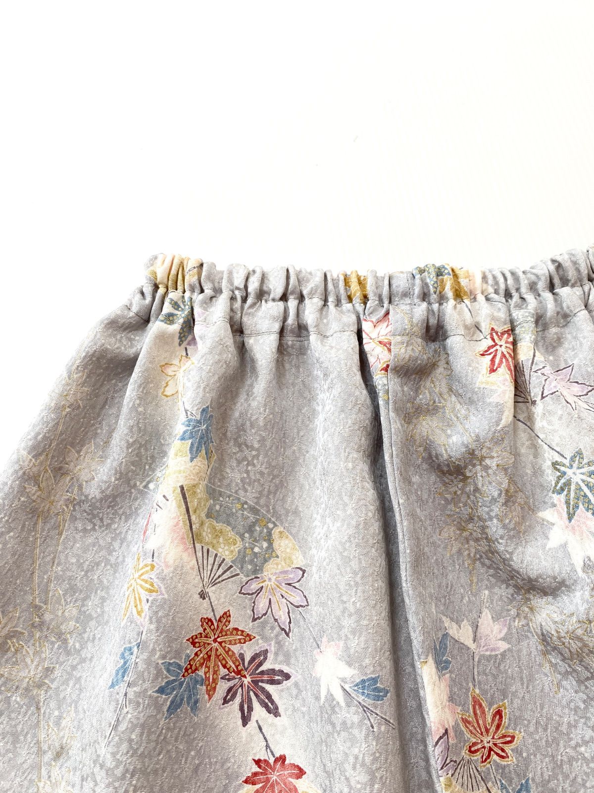 着物スカートフリーサイズ着物リメイクウエストゴムロングスカートフリーサイズ