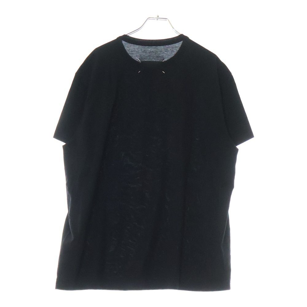 【Maison Margiela】ロゴ刺繍クルーネックTシャツ ブラック Maison Margiela (メゾン マルジェラ) ロゴ刺繍 クルーネック