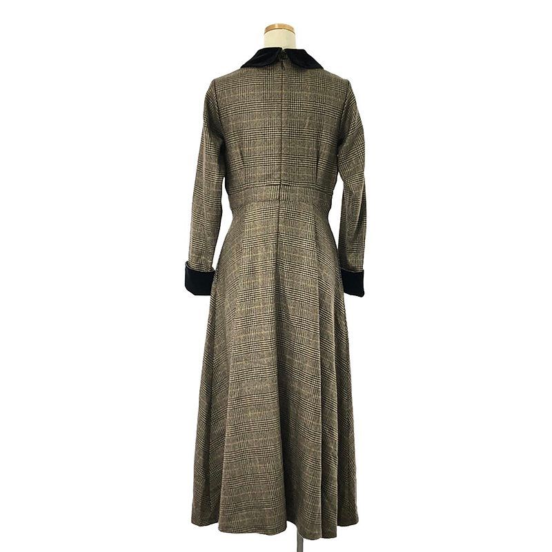foufou グレンチェックラウンドカラーワンピース　サイズ1 foufou / フーフー | glen check round collar one piece グレン