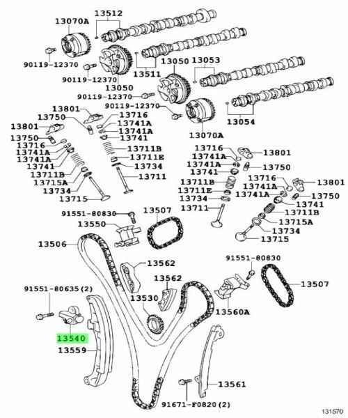 トヨタ 純正 ランドクルーザー プラド 4ランナー タンドラ チェーン テンショナ NO.1 TENSIONER Chain 13540-31031 TOYOTA LEXUS
