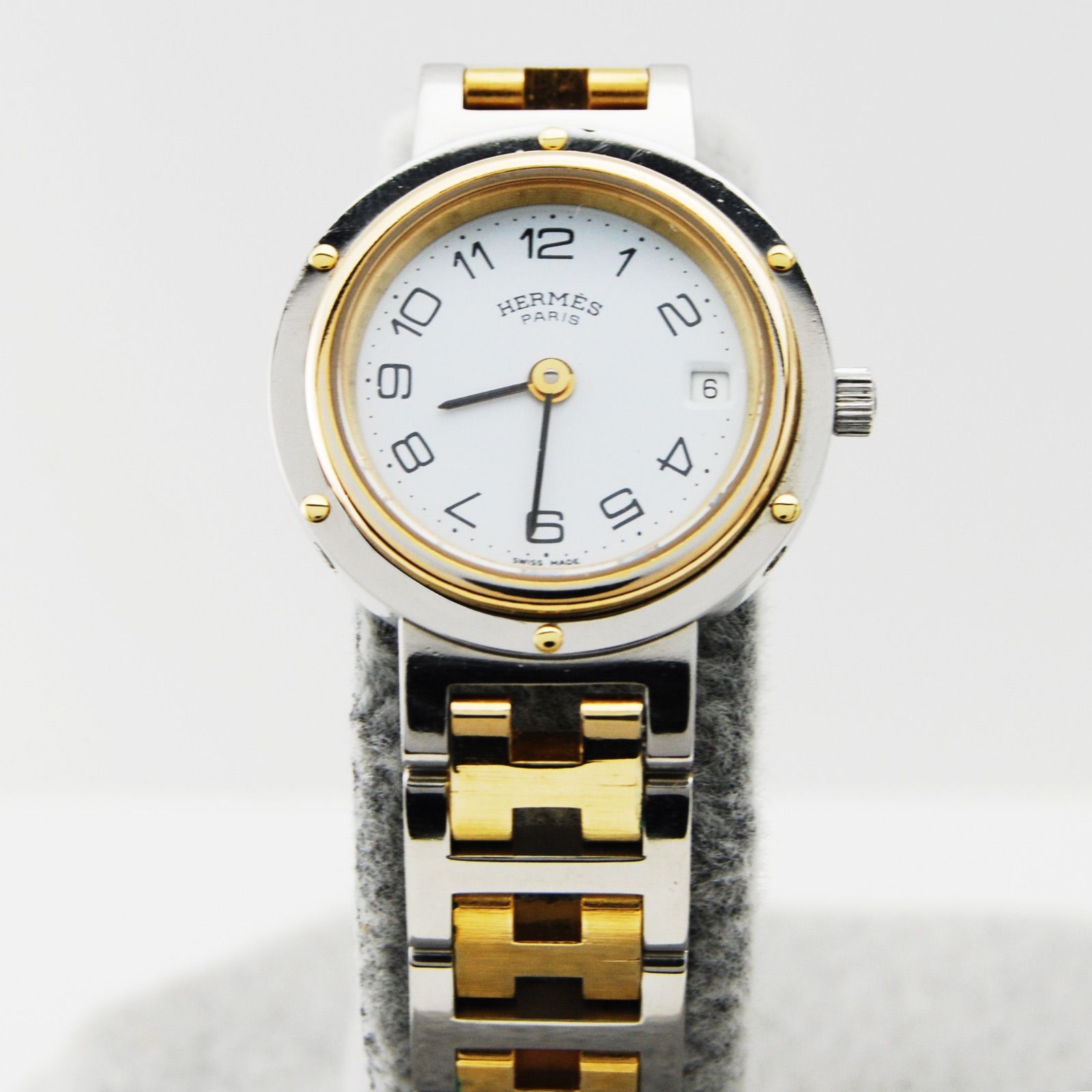 HERMES エルメス クリッパー レディース 腕時計（電池式）動作正常  