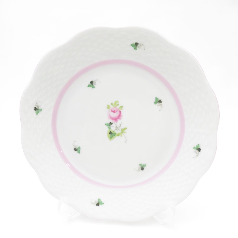 【正規品直輸入】 美品 Herend ヘレンド ウィーンの薔薇ピンク VRH-X4 中皿 19cm 皿・プレート