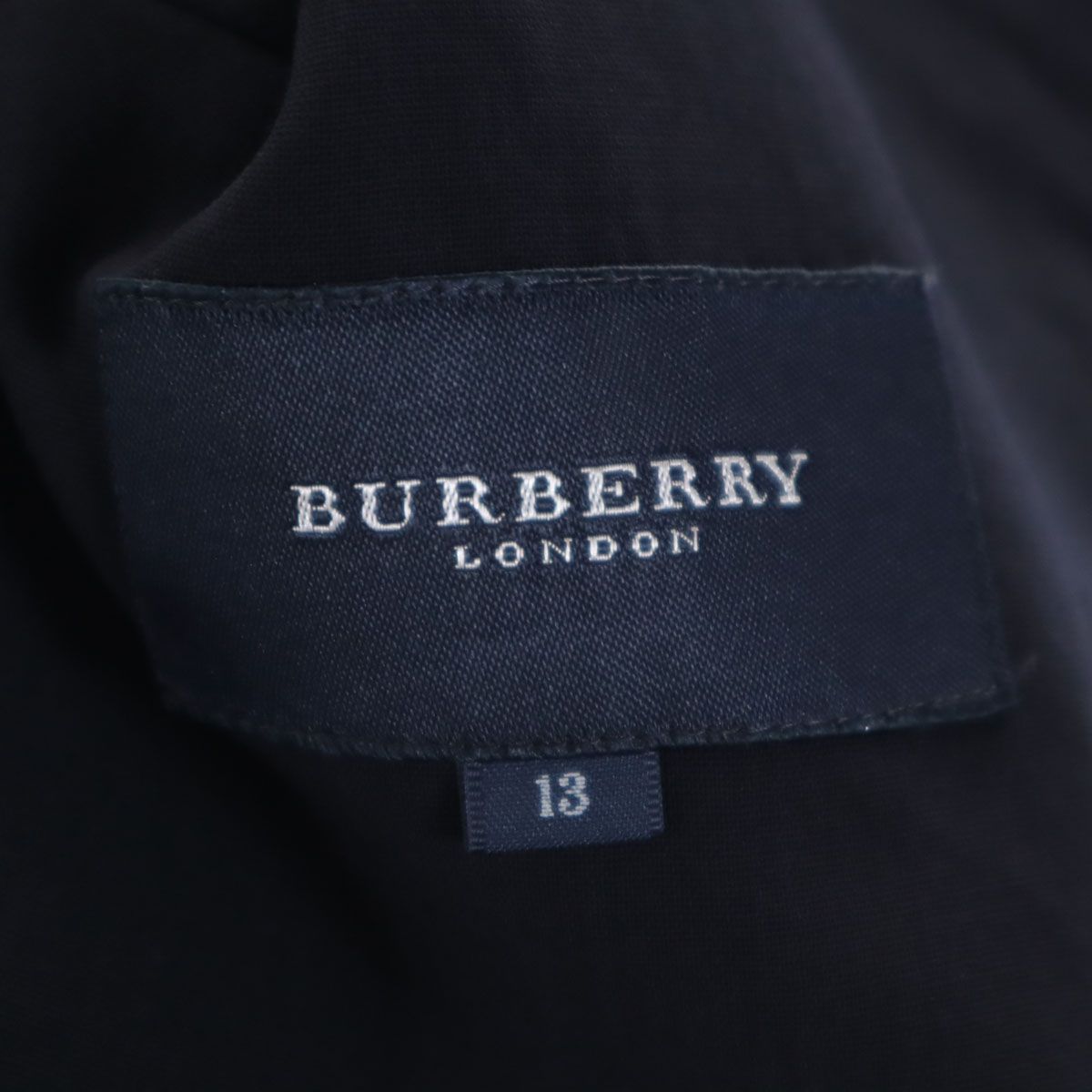 古着 BURBERRY バーバリー スカートスーツ 上下 セットアップ 13 ネイビー系 比翼 レディース BURBERRY バーバリー スカートスーツ 上下 セットアップ 13 ネイビー系