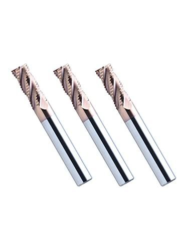 刃径4mm × 刃長12mm × 全長50mm × 軸径4mm【2201×3本セット】 トミーグローバル 超硬 ラフィング エンドミル 刃径 4mm 全長 50L 4枚刃 AlTiNコート/ TG2201 【3個セット】