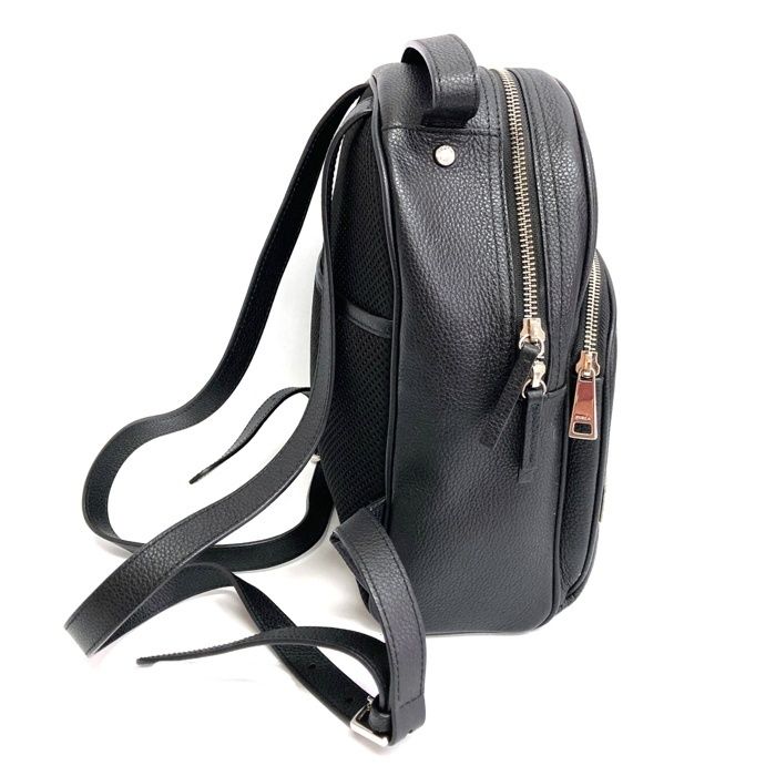 美品　FURLA／フルラ　Frida スター レザーリュック　Black ☆FURLA フルラ frida スパンコールスターレザーリュック