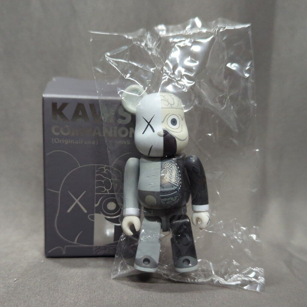 Originalfake BE RBRICK KAWS 人体模型 グレー|灰箱 |BE RBRICK