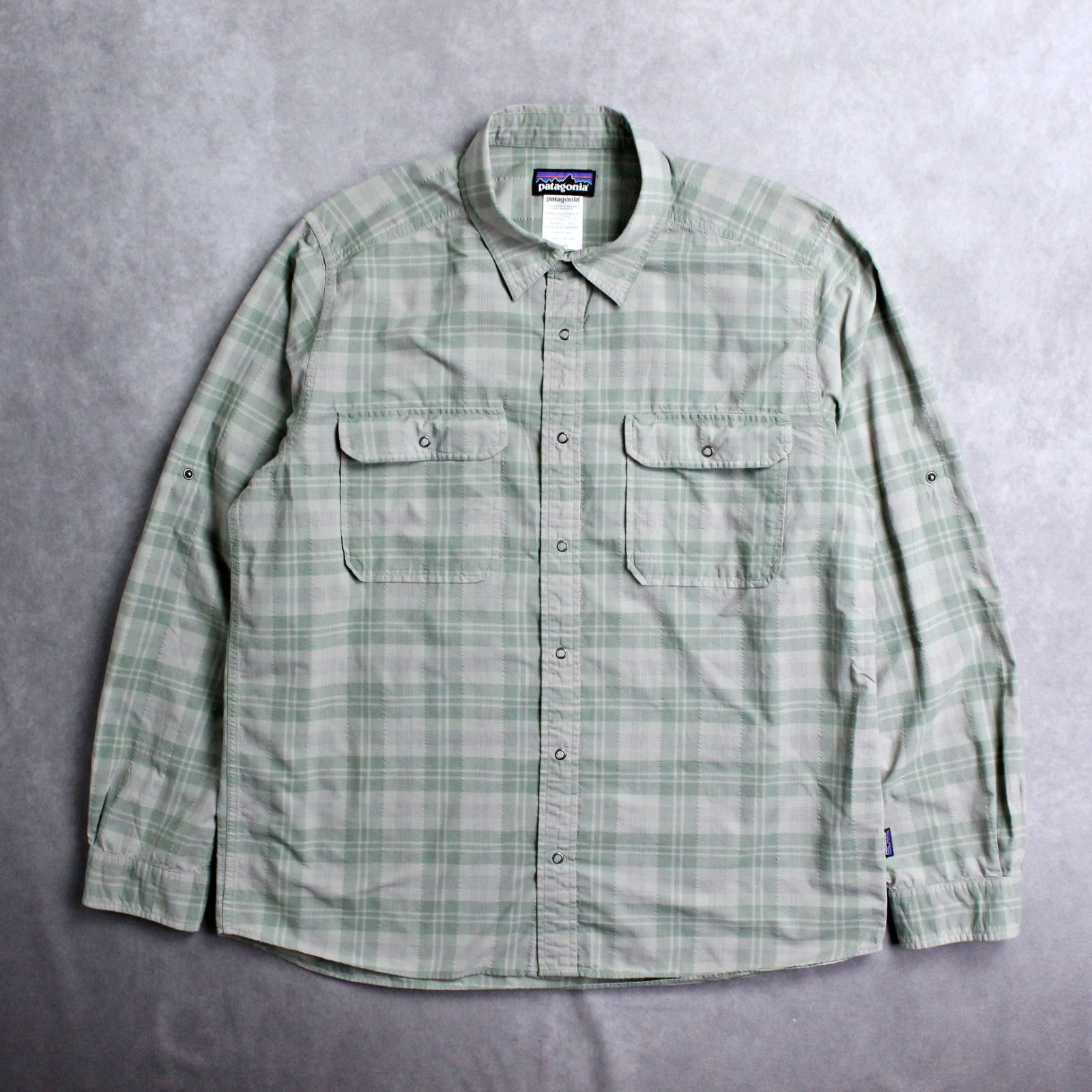 patagonia】パタゴニア 長袖シャツ チェック Lサイズ 速乾 ガイド 
