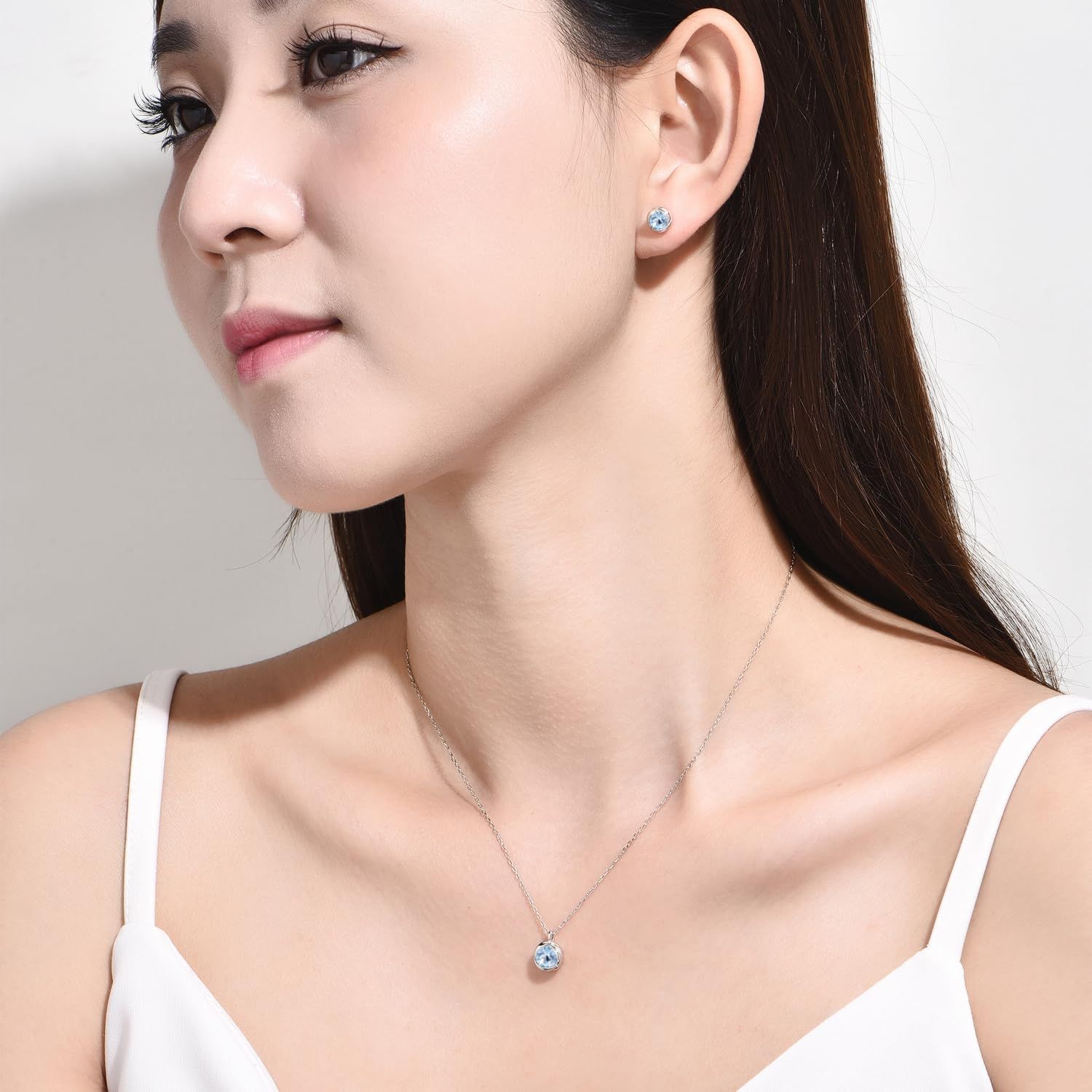  数量 ピアス セット天然石 シルバー925 レディース ネックレス のキッス 女性ペンダント金属アレルギー対応 一粒ジュエリー 誕生石 bird 彼女 プレゼント入学式 Free ネックレス アクセサリー