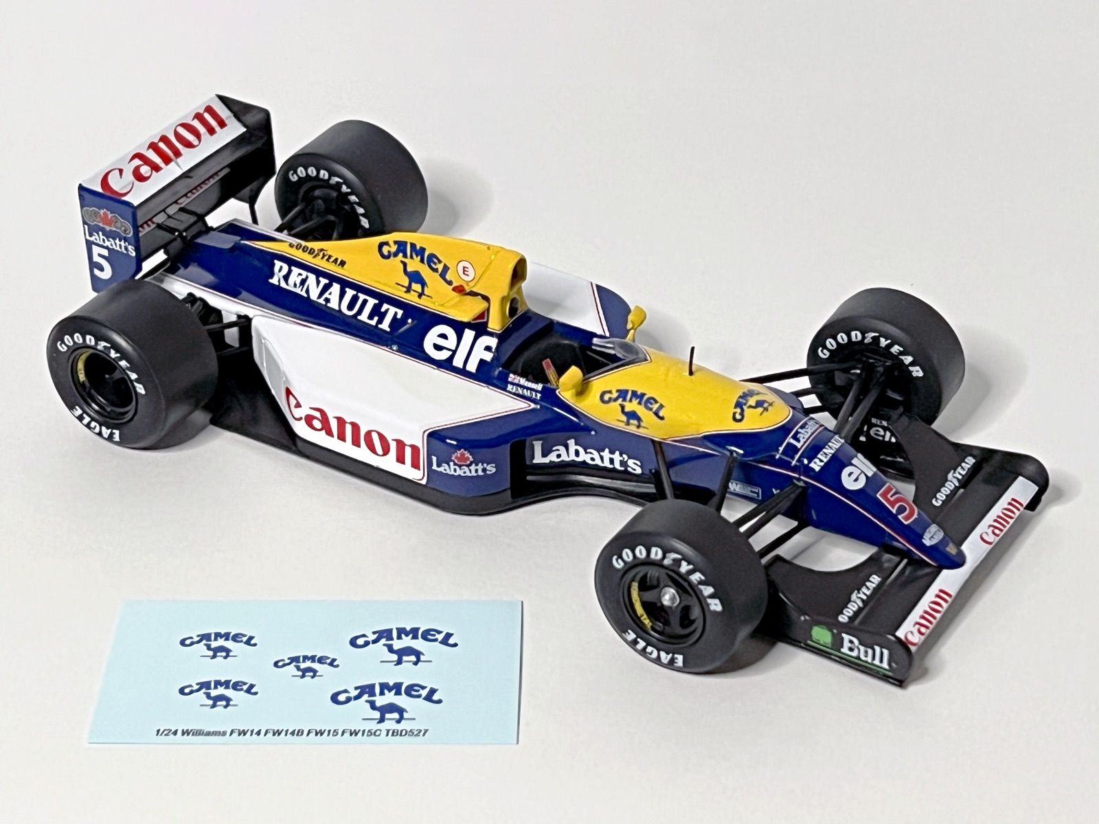デアゴスティーニF1ミニカー対応「CAMELタバコデカール」1/24