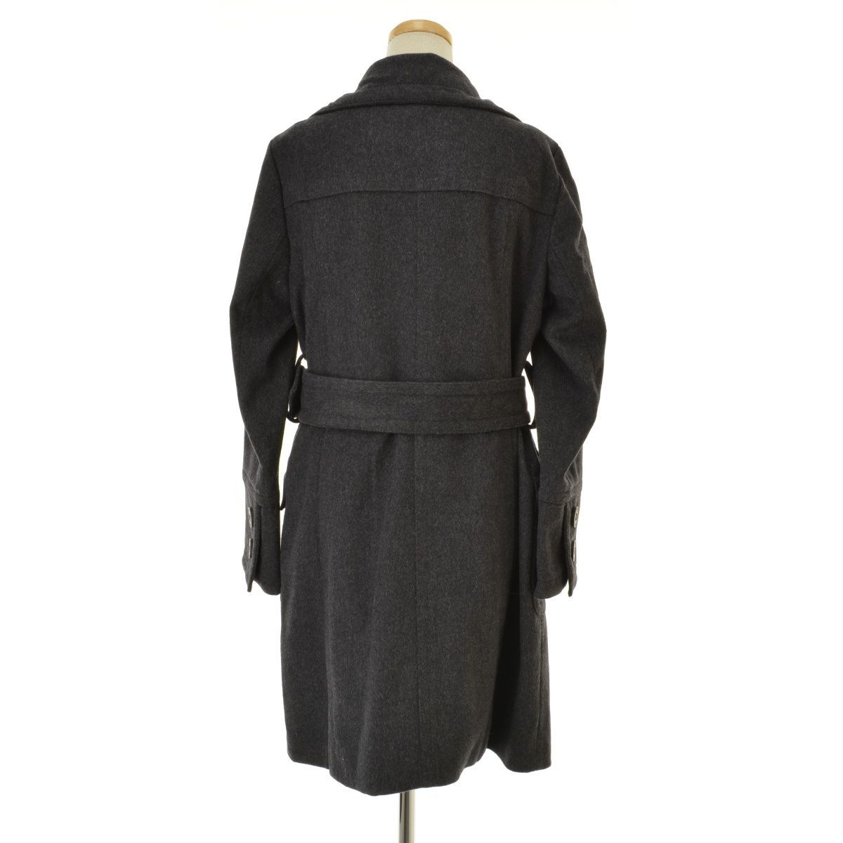 ZARAWOMAN】ベルト付きハイネックウールコート ウールブレンドベルト