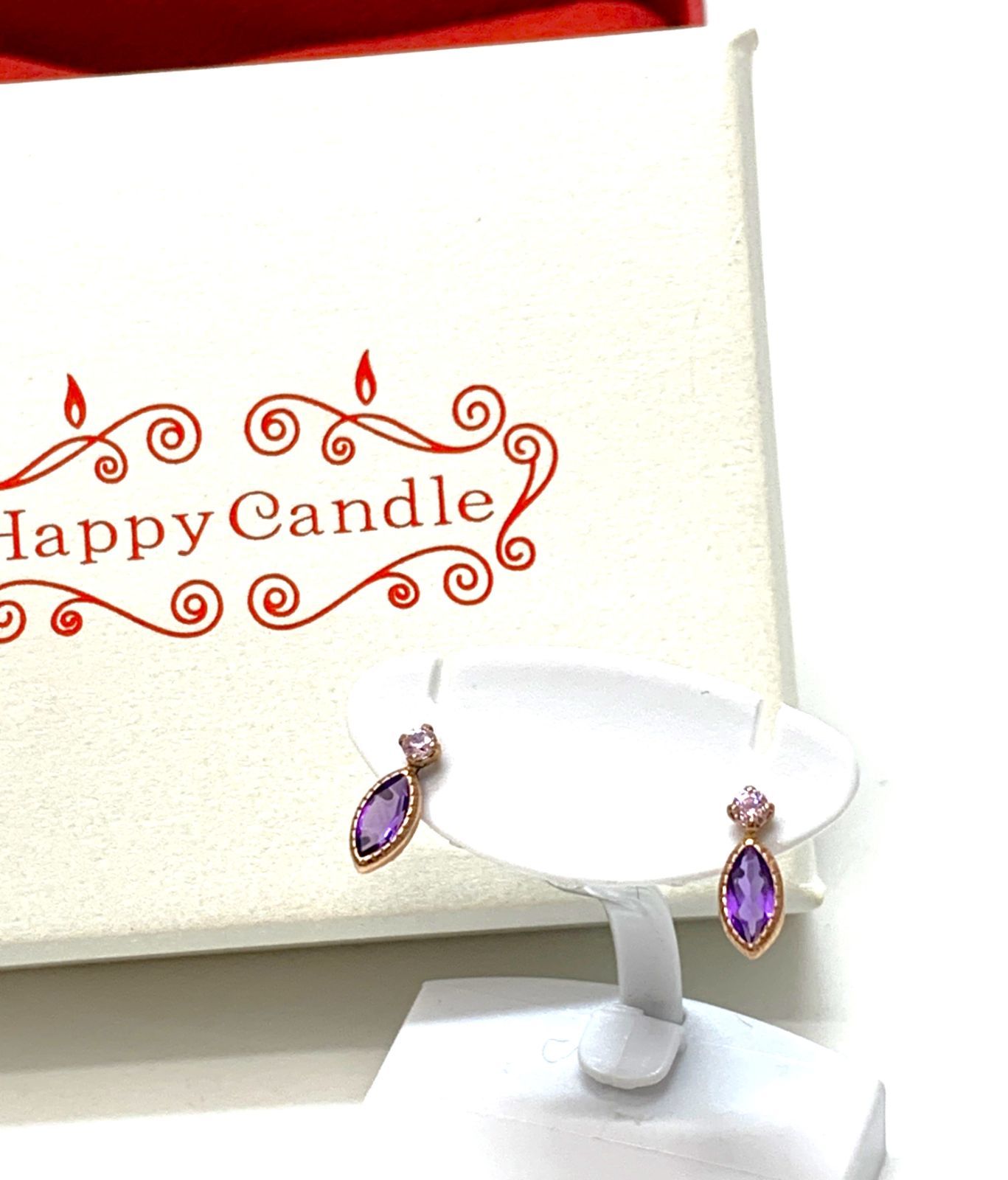 限定価格セール！ 値下げ❗️☆美品☆ Happy Candle ハッピー キャンドル k10 紫 アクセサリー