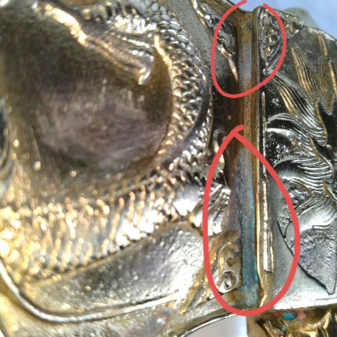 銅の斧 ブロンズ製の斧 48cm チベット密教法具 龍紋 龍文 金剛斧 仏具 