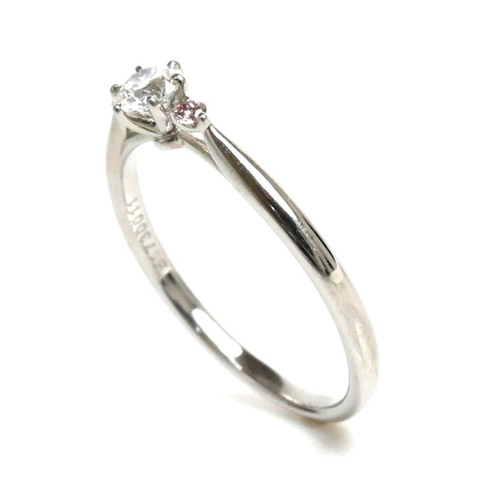 De Beers デビアスFOREVER MARK Pt950プラチナ ダイヤ リング・指輪 ダイヤモンド0.20ct ダイヤモンド0.03ct 11.5号 2.5g レディース 中古 美品