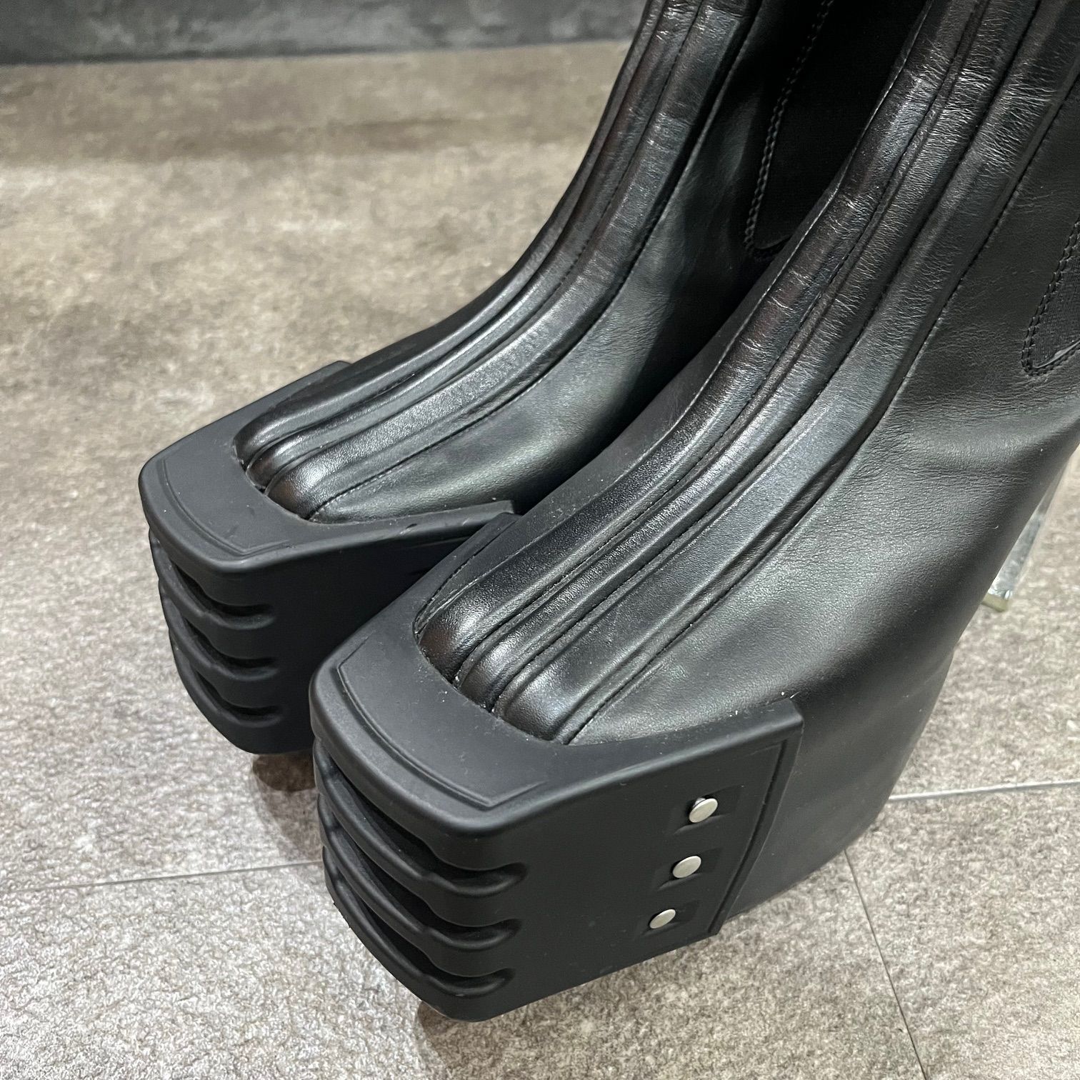 Rick Owens 22AW BEATLE PLATFORMS RR02B2845 LPOGR プラットフォーム キスブーツ リックオウエンス 42  67113A1 - メルカリ