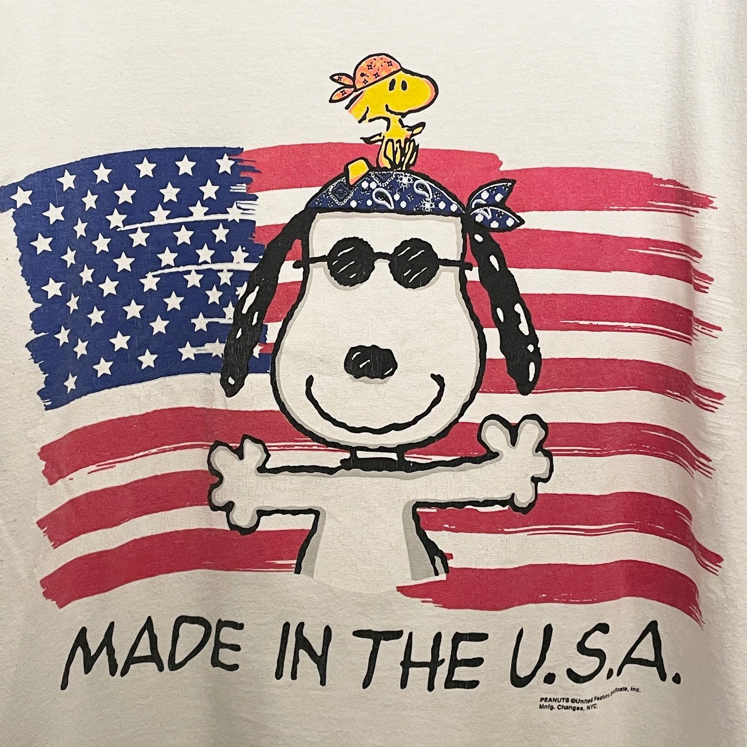 レア MADE IN USA製 80s～90s Changes × PEANUTS SNOOPY 「MADE