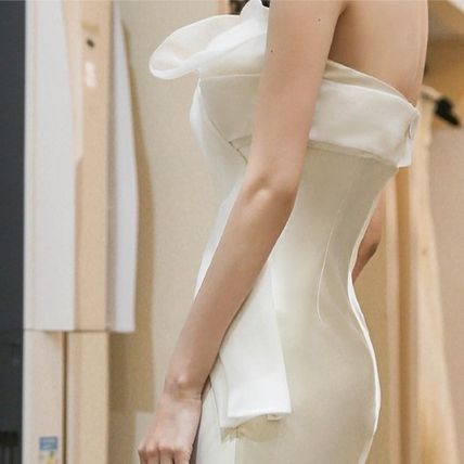 ワンピース ドレス チューブトップ ロング マーメイド サテン ワンピース ドレス チューブトップ ロング マーメイド サテン