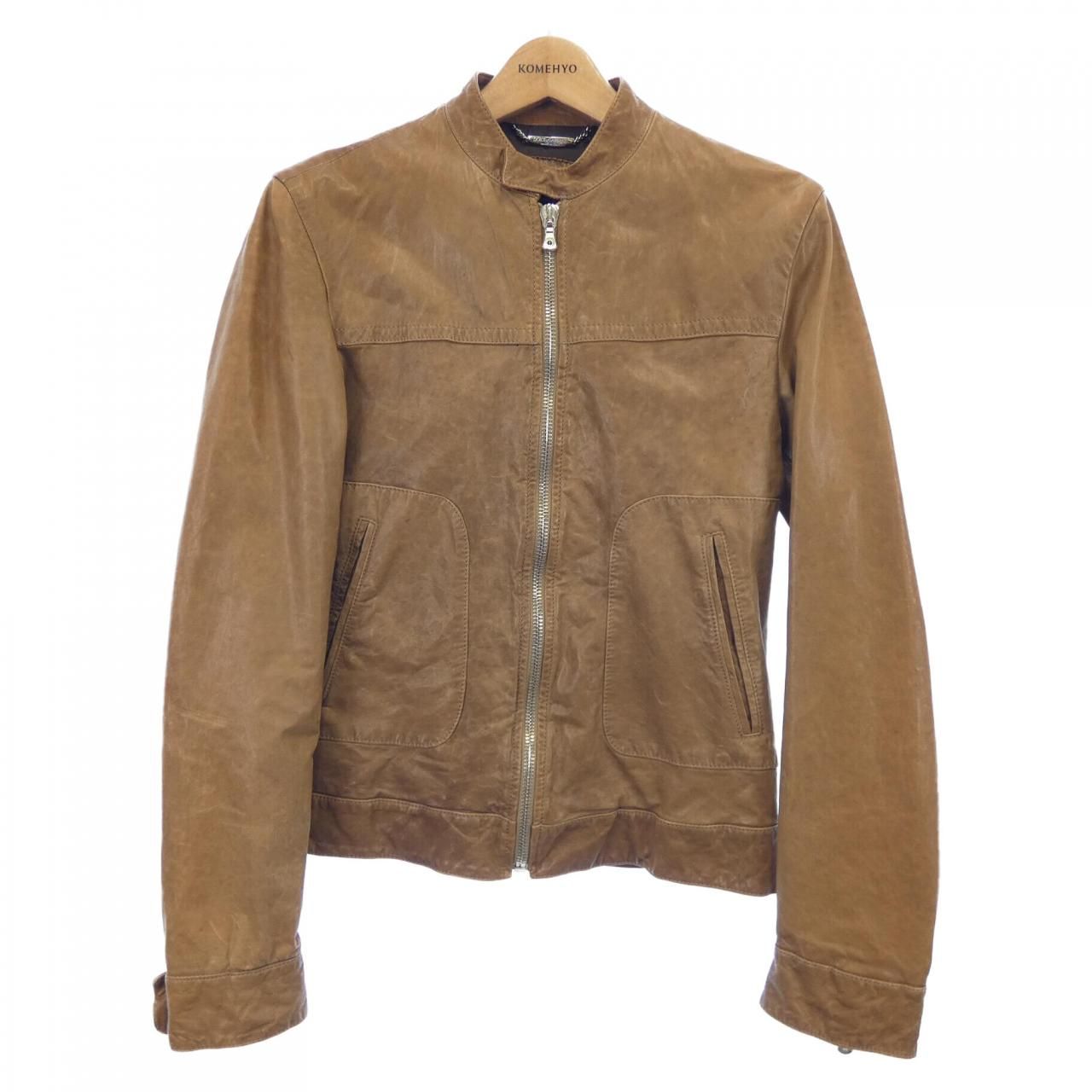 ドルチェアンドガッバーナ DOLCEu0026GABBANA レザージャケット
