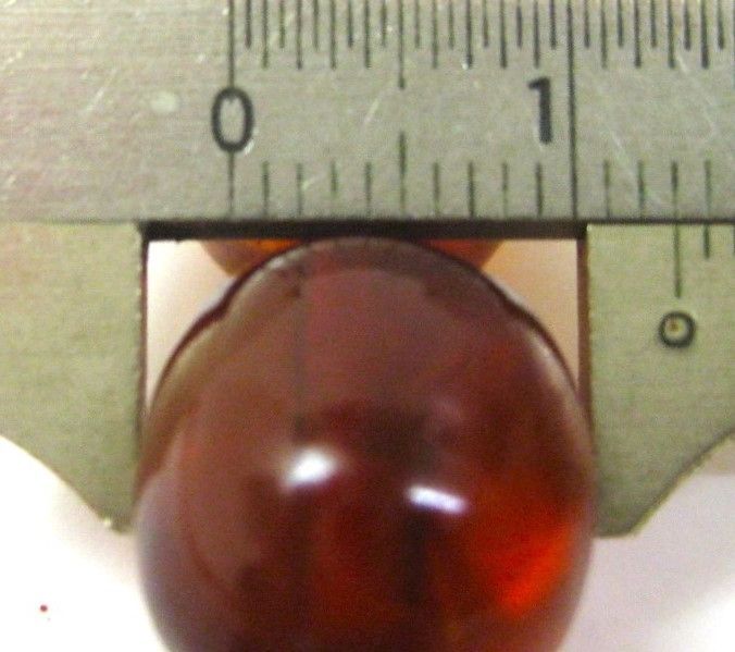 極美品 シルバー コハク 琥珀 ネックレス グラデーション 約8mm～13mm 