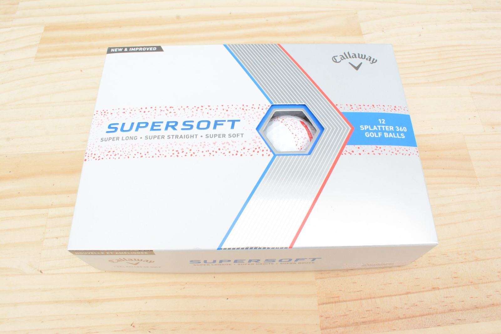 【新品未使用 人気モデル】キャロウェイ SUPER SOFT スプラッター360 1ダース 12球入り ホワイト