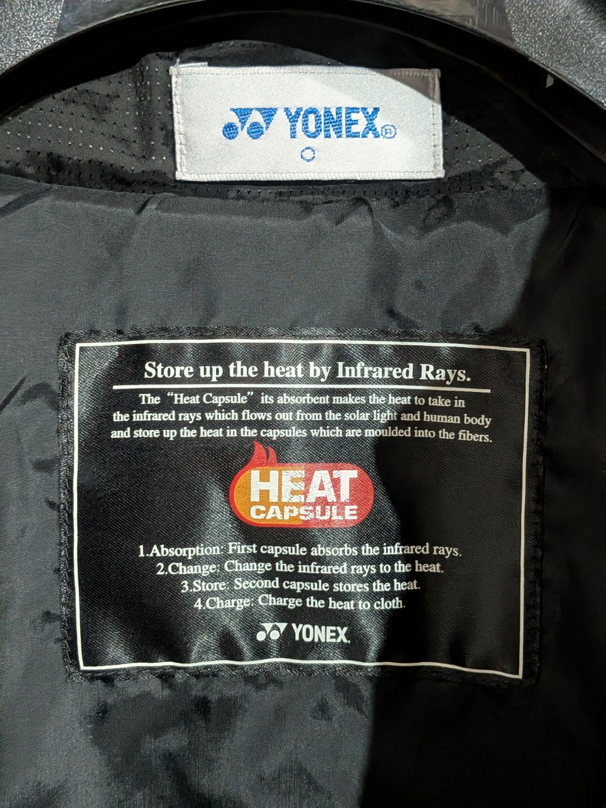 限定 YONEX ヨネックス ヒートカプセル 中綿入 パデッドジャケット 黒