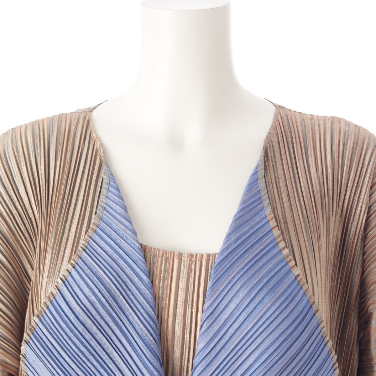 試着のみ イッセイミヤケ 451 プリーツ カーディガン 長袖 ワンピース PLEATS PLEASE ISSEY MIYAKE - 美品 プリーツプリーズ イッセイ