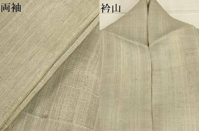 平和屋着物＊夏物 訪問着 生紬 草花文 銀彩 正絹 逸品 AABA5779sx