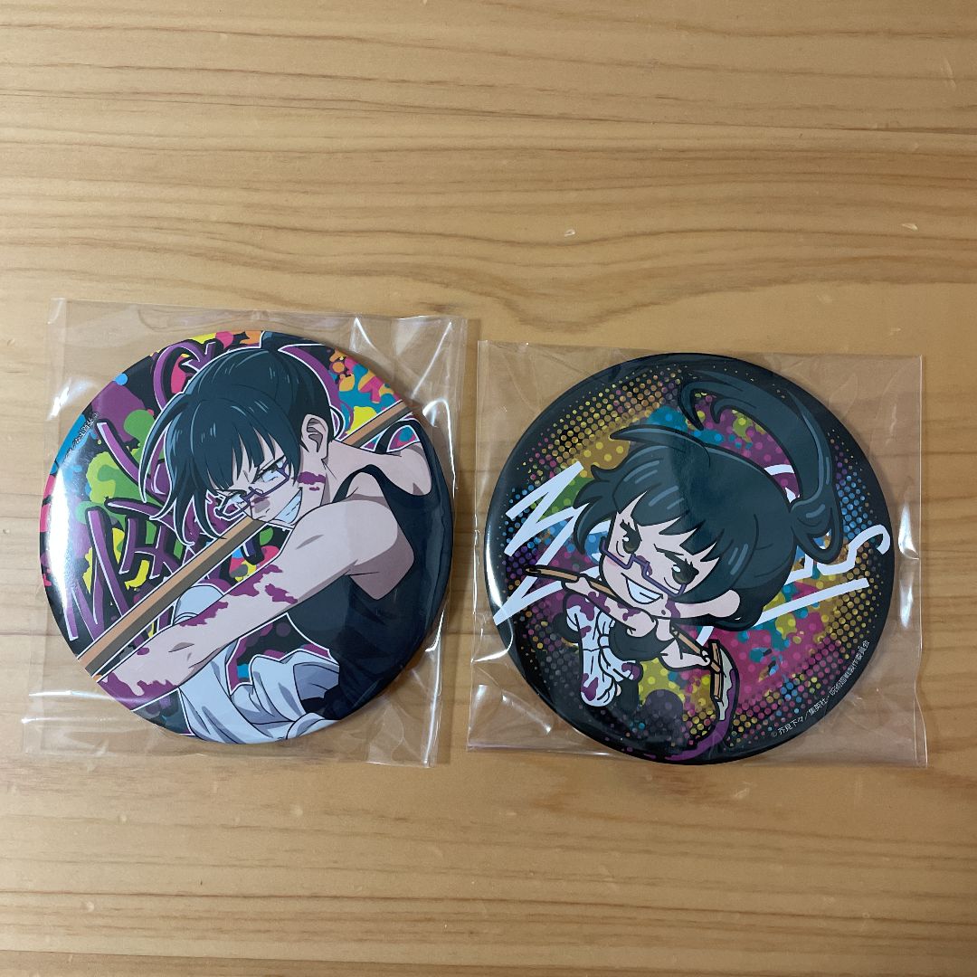 セガ ラッキーくじ 呪術廻戦 GRAFFITI ビッグ缶バッジ 禪院真希 2種