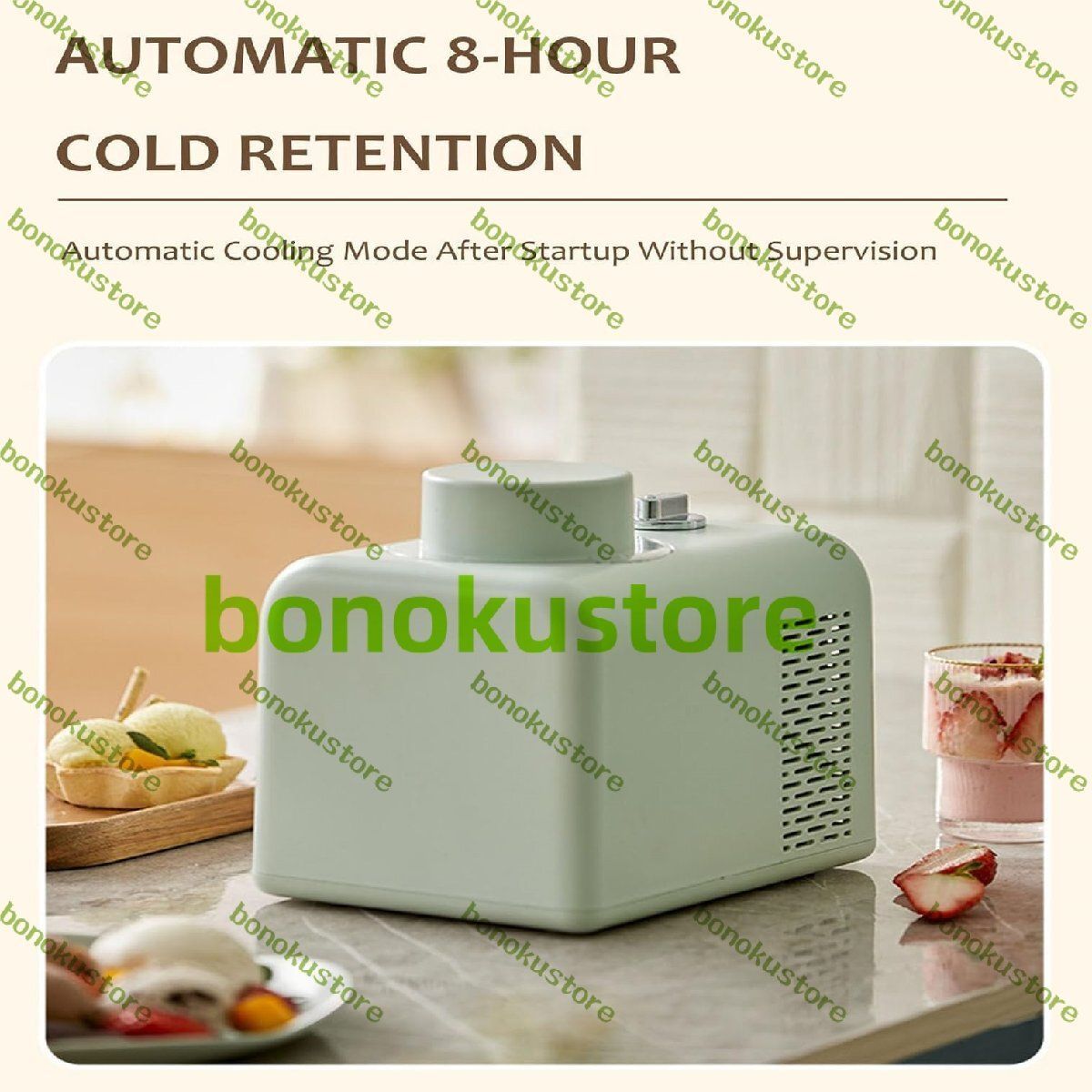 500ml自動アイスクリームマシン アイスクリームメーカー 4つのモードを備えたアイスクリームメーカー 取り外し なパドル