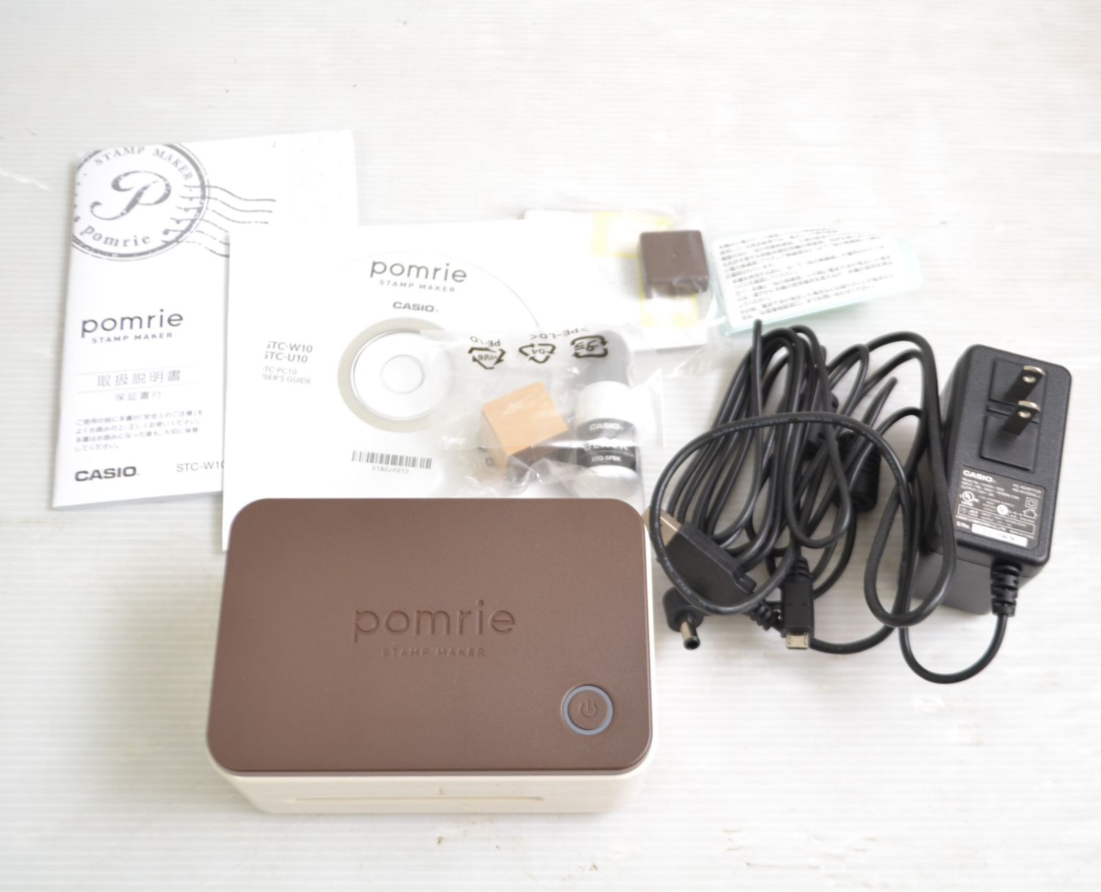 オフィス用品 CASIO pomrie STC-W10-SET Amazon.co.jp: カシオ ラベルライター スタンプメーカー