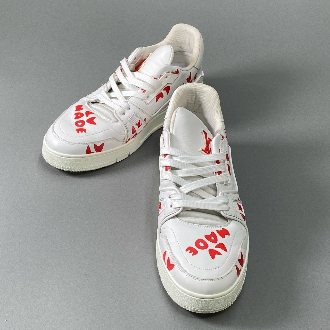 ルイ・ヴィトン ホワイト フラットシューズ 1i4 《美品》 LOUIS VUITTON ルイヴィトン × NIGO LV トレイナー