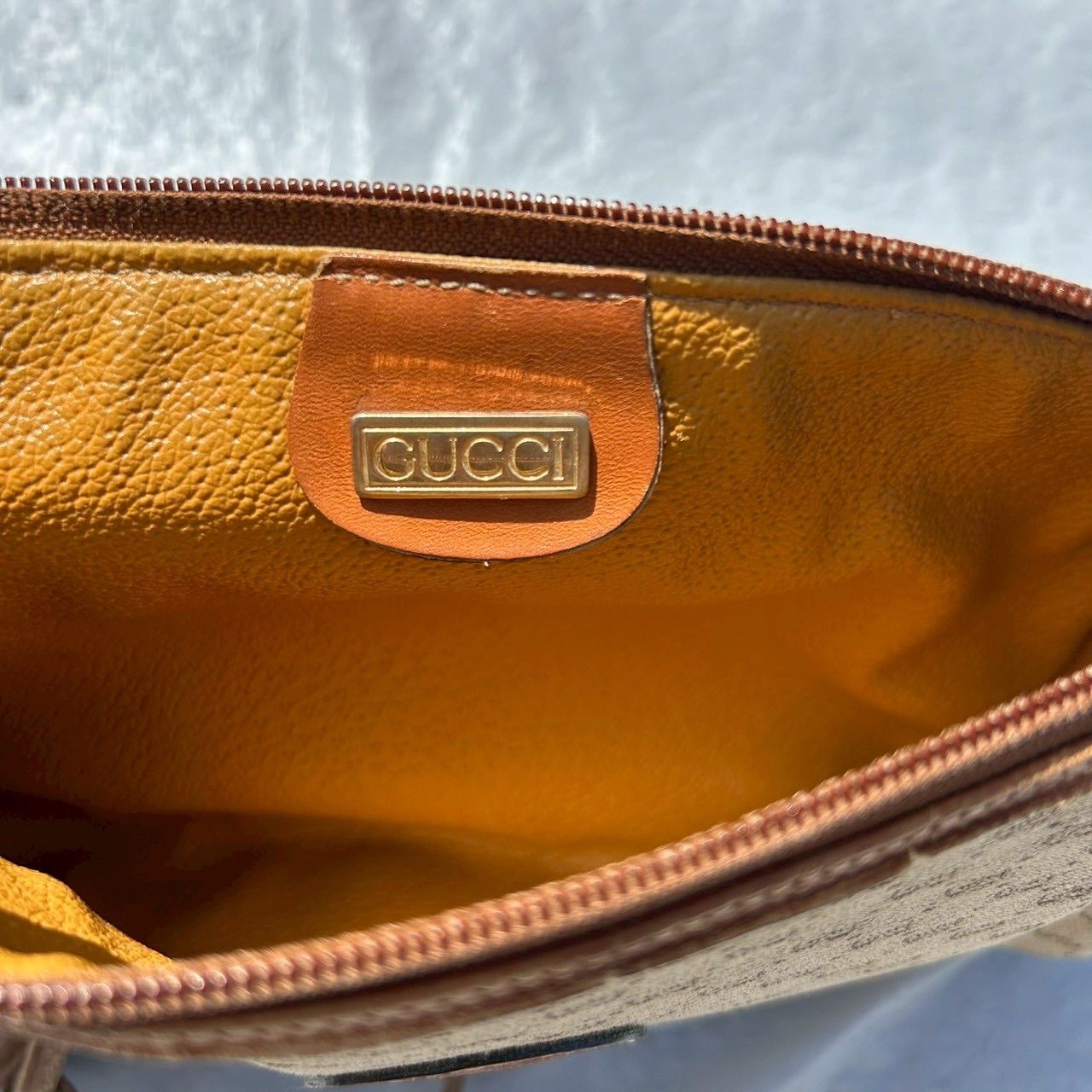 GUCCI グッチ マイクロGG ハンドバッグ ベージュ レディース ブランド GUCCI】グッチ オールドグッチ ハンドバッグ マイクロGG 46.000