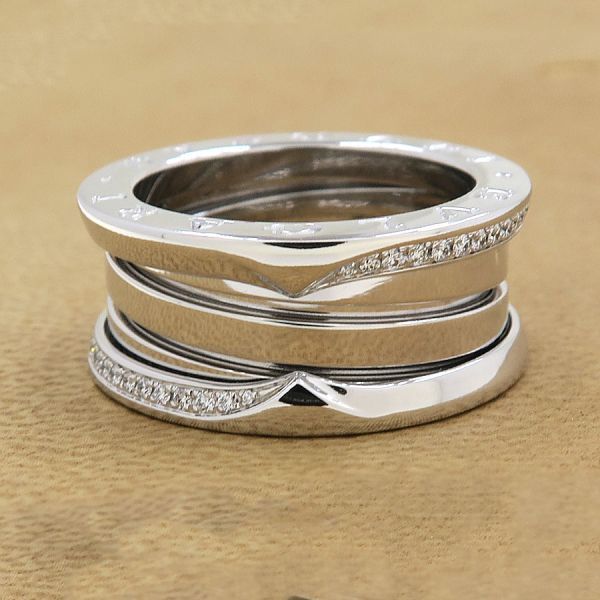 ブルガリ ビーゼロワンリング/3バンド/エッジダイヤ#52(日本サイズ11号  