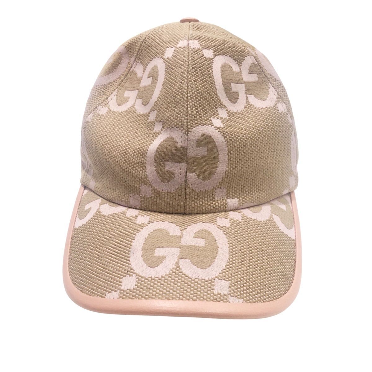 Gucci GGキャップ ベージュサイズL 中古】 GUCCI グッチ ベースボールキャップ GGキャンバス 帽子