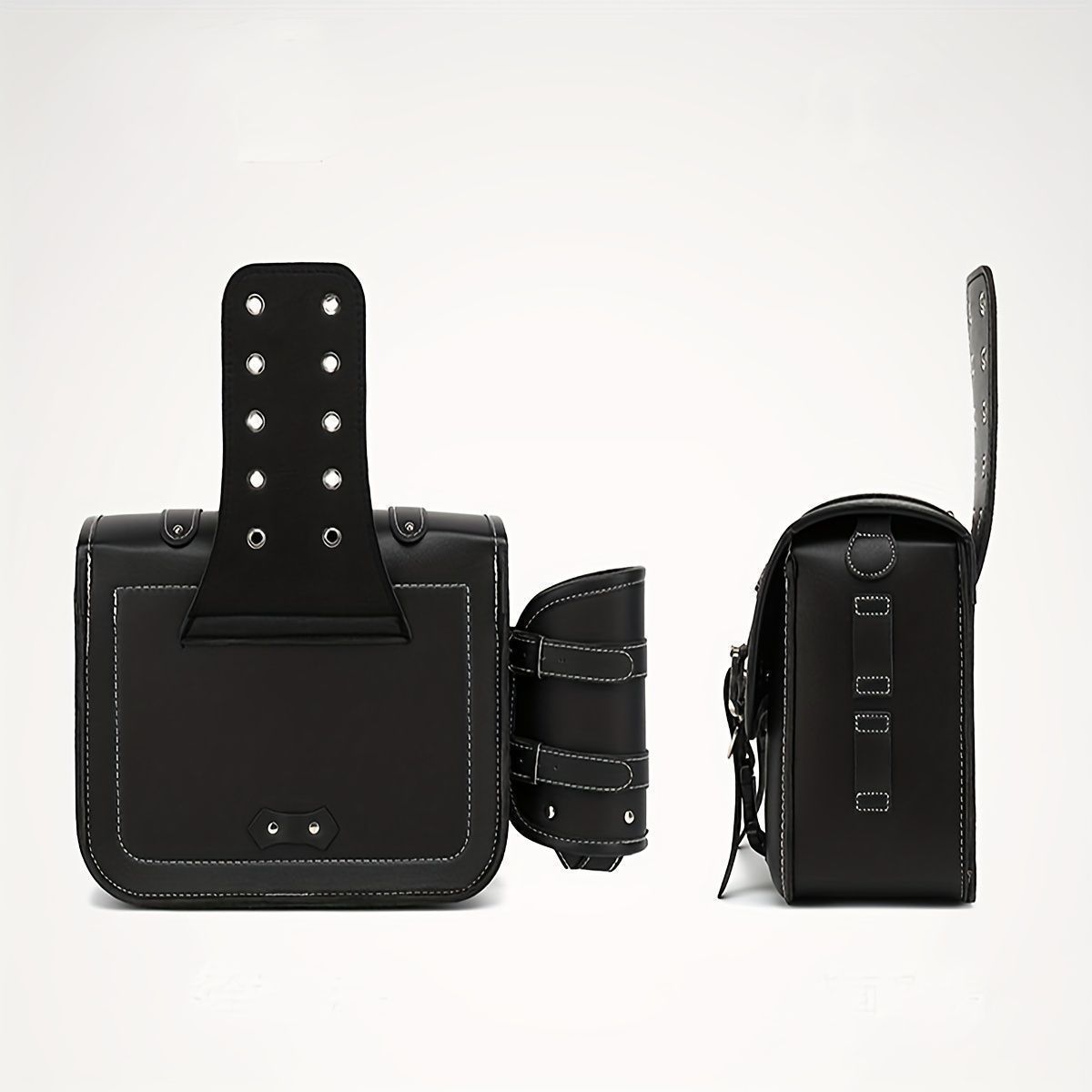 2個のサドルバッグ レザーバイクラゲッジバッグ